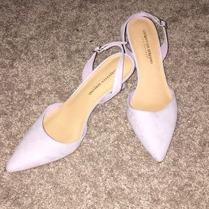 Lavender pointed heels
